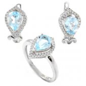 Set din argint cu blue topaz