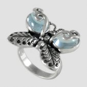 Inel din argint cu blue topaz