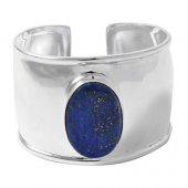 Bratara din argint cu lapis lazuli