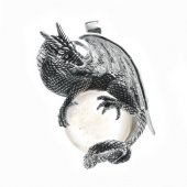 Pandantiv din argint - Dragon pe bila de cristal
