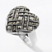 Inel din argint cu marcasite