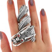 Inel din argint dragon XL