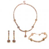 Set din argint cu safire multicolore