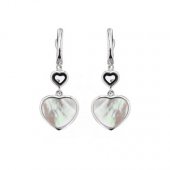 Cercei din argint cu sidef alb - mother of pearl