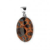 Pandantiv din argint cu jasp leopard