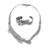 Set din argint Crocodil