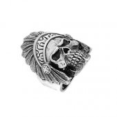Inel din argint indian, skull