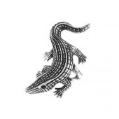 Inel din argint crocodil