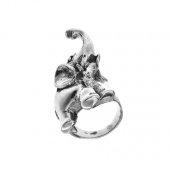 Inel din argint elefant