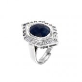 Inel din argint cu safir și tanzanite naturale
