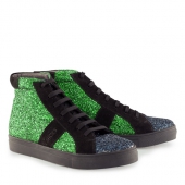 GLITER BLUE VERDE SNEAKERS DIN GLITER