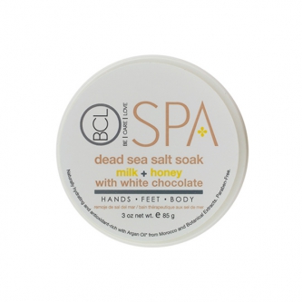 Bcl Spa Milk + Honey with White Chocolate Dead Sea Salt Soak cu ingrediente certificate organic  85 g (3 oz)