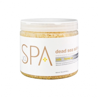 Bcl Spa Milk + Honey with White Chocolate Dead Sea Salt Soak cu ingrediente certificate organic 450 g (16 oz)