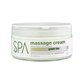 BCL SPA Organics Lemongrass + Green Tea Massage Cream 240 ml (8 oz)