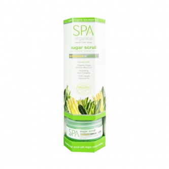 TOWER BCL SPA Lemongrass + Green Tea Sugar Scrub cu ingrediente certificate organic  6 x 230 g (6 x 8 oz)