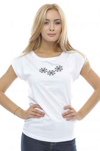 Tricou dama broderie traditionala B90