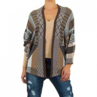 CARDIGAN DAMA CU FIGURI GEOMETRICE