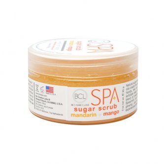 BCL SPA Mandarin + Mango Sugar Scrub cu ingrediente certificate organic 85 g ( 3 oz)