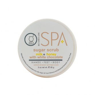 Bcl Spa Milk + Honey with White Chocolate Sugar Scrub cu ingrediente certificate organic cu ingrediente certificate organic  85 g (3 oz)