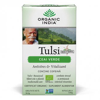 Ceai Verde Tulsi (Busuioc Sfant) | Antistres Natural & Vitalizant