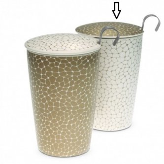 Cana cu perete dublu si infuzor din inox - Teaeve Stones Platin Light Double Wall Infuser Mug