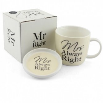 Cana haioasa pentru EA - Mrs Always Right Mug & Coaster