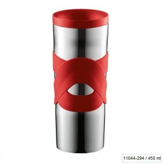 Cana voiaj - Bodum Travel Mug Stainless Steel Red 450 ml