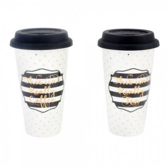 Cana voiaj cu perete dublu - Simply Chic Travel Mug