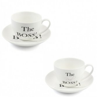 Set 2 cesti cu farfurioare - Boss Real Boss Cup & Saucer