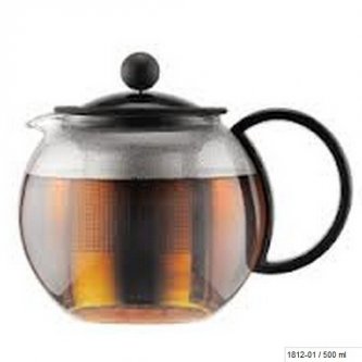 Ceainic cu infuzor - Assam Tea Press SS Filter Black 500 ml
