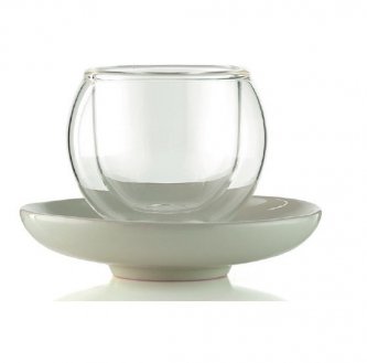 Pahar cu perete dublu - Bola Double Wall Cup & Saucer 250 ml