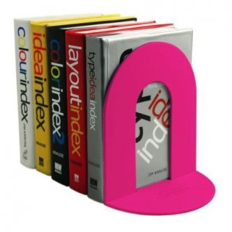 Suport carti pentru raft -  Book Ends Singles Pink Gin