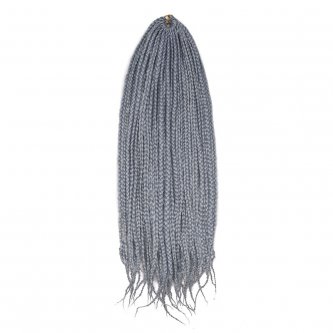 Extensii box braids culoarea gri