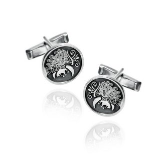 Butoni din argint - Simboluri Maya