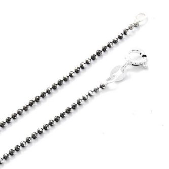 Lant din argint cu sfere diamantate, 1.5 mm