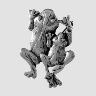 Brosa - pandantiv din argint - Broscute