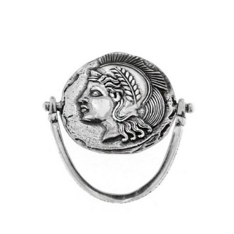 Inel din argint Moneda didrahma