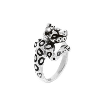Inel din argint leopard