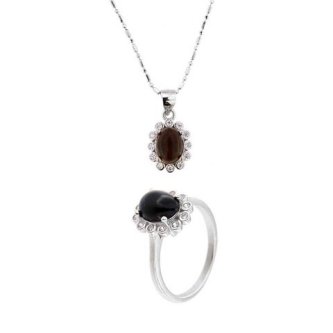 Set din argint cu opal
