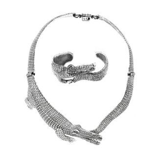 Set din argint Crocodil