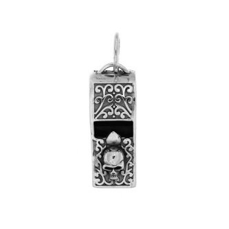 Pandantiv din argint fluier, skull