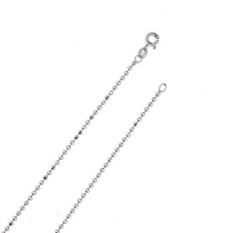 Lanț buline diamantate, 1.5 mm rodinat