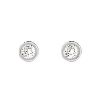 Cercei din platină cu diamante naturale