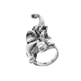 Inel din argint elefant