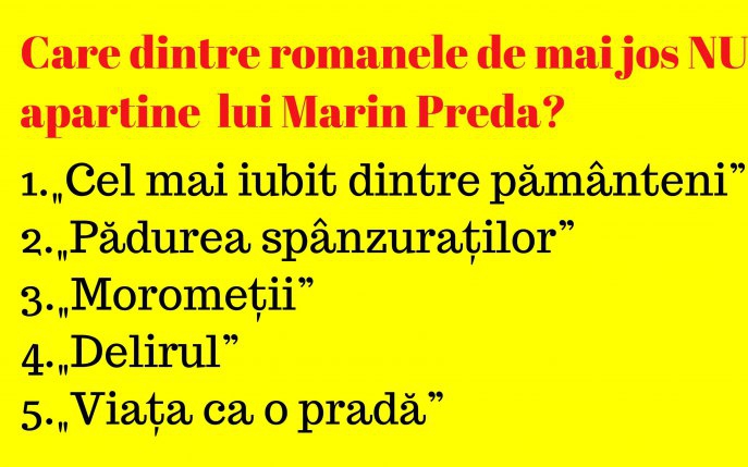 Test de cultura generală: Cât de bine cunoşti literatura română?