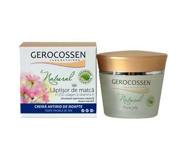 Crema antirid de noapte Natural cu laptisor de matca Gerocossen