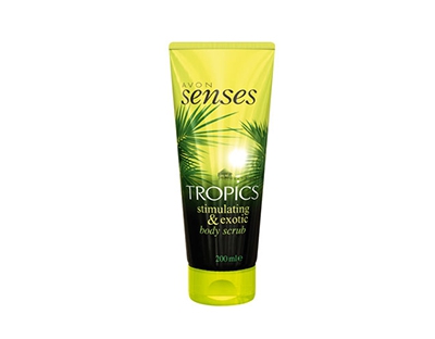 Gel exfoliant pentru corp Avon Senses Tropics