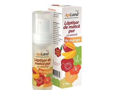 Laptisor de matca pur cu aroma de mango Apiland